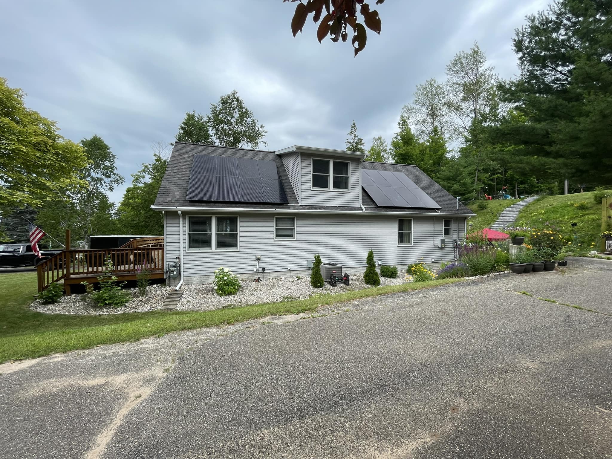 Wide landscape view of residential solar installation by LightSkye Energy