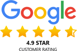 Google Reviews 4.9 out of 5 stars badge